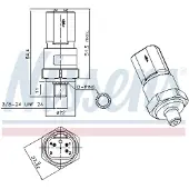 Nissens Pressostat, climatisation 301029
