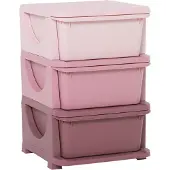 HOMCOM HOMdotCOM Banc enfant avec espace de rangement coffre à jouets avec trois tiroirs