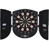HOMCOM Jeu de fléchettes électronique avec 6 fléchettes noir + orange 8 joueurs A70-045