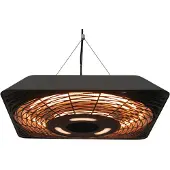 Outsunny Sunny Terrasverwarmer 800W/1200W/2000W 5 stralingsstanden IP45 met afstandsbediening zwart 45 x 45 x 10 cm