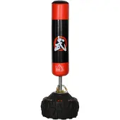 HOMCOM Sac de boxe sur pied adulte avec ventouse noir + rouge A91-110