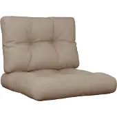 vidaXL Coussins de palette lot de 2 taupe tissu