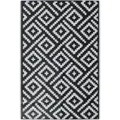 vidaXL Tapis d'extérieur ARAKIL blanc et noir 120x180 cm PP