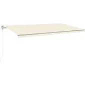 vidaXL Store automatique rétractable 600x350 cm Crème