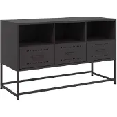 vidaXL Armoire TV noire 100,5x39x60,5 cm Acier