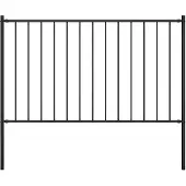 vidaXL HEK - Panneau avec poteaux 1,7x1 m Pulver -beschichtetem Stahl schwarz