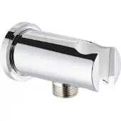 GROHE Coude de raccordement mural RAINSHOWER rosace ronde chrome