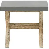 Beliani Tabouret fibre-ciment / acacia gris / bois clair OLBIA