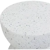 Beliani Table D'appoint Caoria Effet Terrasse Blanc