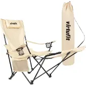 VirtuFit Chaise pliante avec repose-pieds