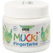 Kreul Peinture Gouache aux Doigts - - Mucki - Blanc - 150 ml - À base d'eau