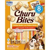 Inaba Churu Bites, Poulet, friandises pour chien sans céréales, croquettes farcies, 12g x 8