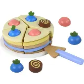 Leantoys Pièces de gâteau en bois 8 pièces.