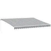 vidaXL Store manuel avec LED Anthracite & Blanc 450x350 cm