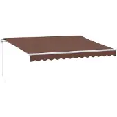 vidaXL Auvent manuel marron 350x250 cm