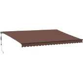 vidaXL Store automatique avec LEDs Marron 500x300 cm