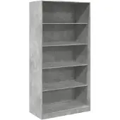vidaXL Armoire gris béton 100x50x200 cm Bois composite