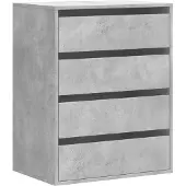 vidaXL Commode gris béton 60x41x76 cm Bois composite