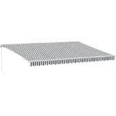 vidaXL Store manuel avec LED Anthracite & Blanc 500x350 cm