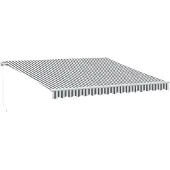 vidaXL Store manuel avec LED Anthracite & Blanc 400x350 cm