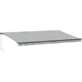 vidaXL Store manuel avec LEDs Anthracite & Blanc 600x350 cm