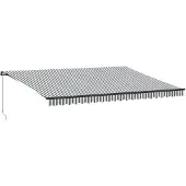 vidaXL Store manuel anthracite et blanc 500x300 cm