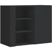 vidaXL Armoire murale noir 75x35x60 cm bois d'ingénierie