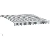 vidaXL Store avec éclairage LED Manuel Anthracite & Blanc 300x250 cm
