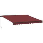 vidaXL Auvent manuel rouge vin 400x350 cm