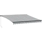 vidaXL Store manuel anthracite & blanc 400x350 cm