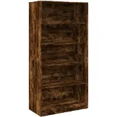 vidaXL Armoire chêne fumé 100x50x200 cm Bois composite