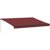 vidaXL Auvent manuel rouge vin 450x350 cm