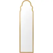 Beliani Miroir de sol or cadre MDF verre 40 x 150 cm haut avec pied design moderne