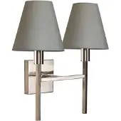 Elstead Lighting Lucerne Applique E14 double nickel brossé (E14, IP20)
