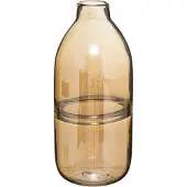 Atmosphera Vase Bouteille en Verre Ambre H 30 cm