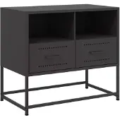 vidaXL Armoire TV noire 68x39x60,5 cm Acier
