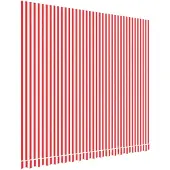 vidaXL Tissu de store rouge et blanc rayé 4x3,5 m