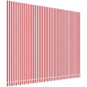 vidaXL Tissu de store rouge et blanc rayé 4,5x3,5 m