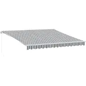 vidaXL Store manuel avec LED Anthracite & Blanc 400x300 cm