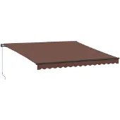 vidaXL Store manuel avec LEDs Marron 400x350 cm