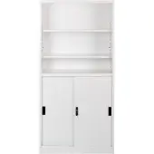 Beliani Meuble De Rangement Muscovite Métal Blanc