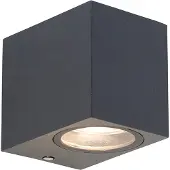 QAZQA Applique murale moderne gris foncé IP44 - Baleno