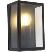 QAZQA Applique murale extérieure intelligente noire 25,5 cm avec WiFi A60 IP44 - Rotterdam