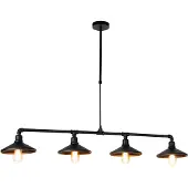 QAZQA Suspension intelligente noire 4 lumières avec WiFi ST64 - Laser