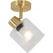 QAZQA Spot de plafond Art déco doré avec verre réglable - Laura