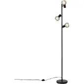 QAZQA Lampadaire intelligent noir réglable avec 3 Wifi P45 - Mesh