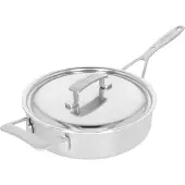 Demeyere Industry 5 Casserole basse avec couvercle D24cm 2.8lt, Poêle + casserole, Argent
