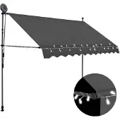 vidaXL store avec LED 250 cm Anthrazit -Colored manual erweiterbar