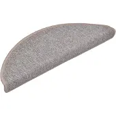 vidaXL Tapis d'escalier 10 pièces 65 x 24 x 4 cm Marron clair Demi-rond Grand