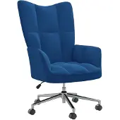 vidaXL Fauteuil relax bleu velours